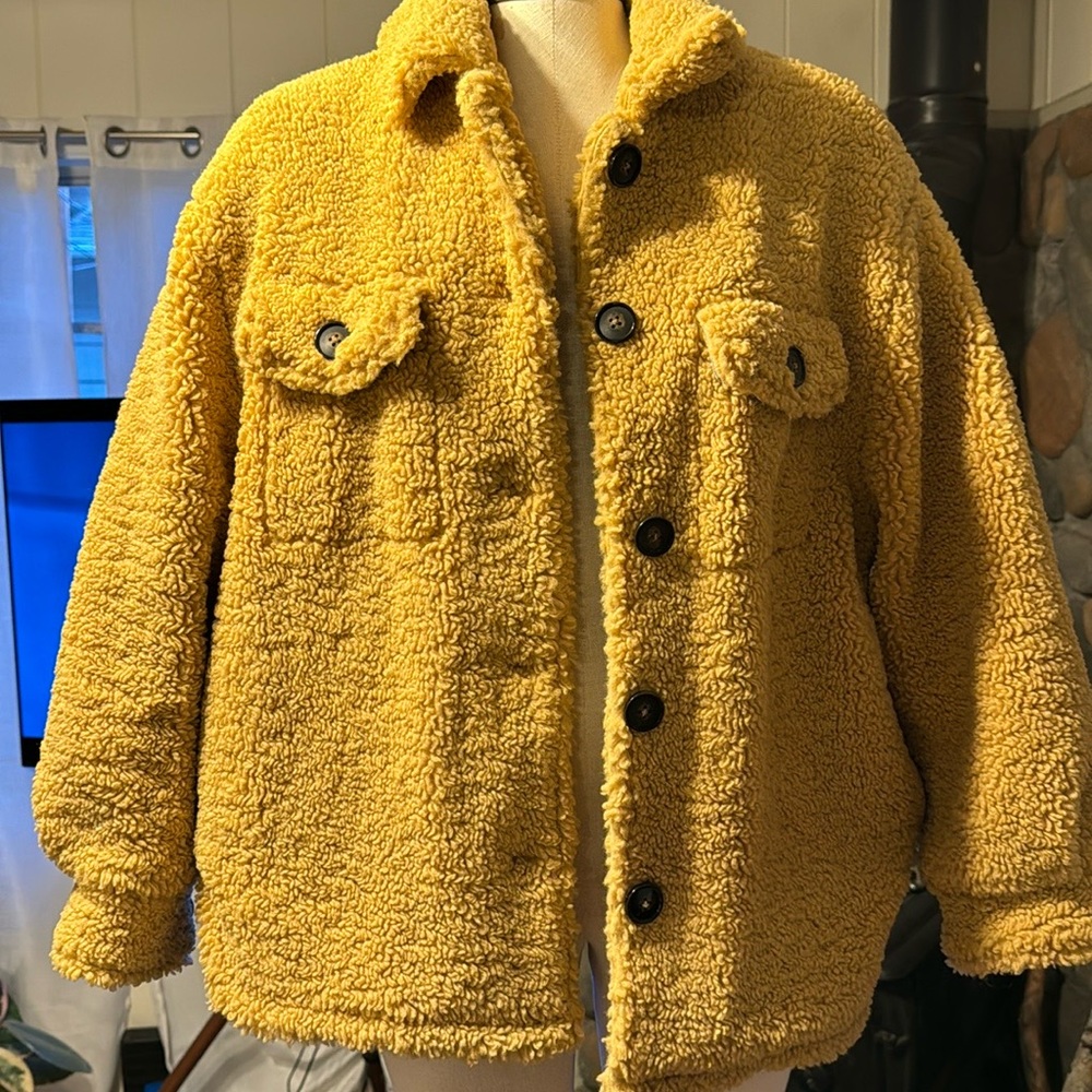 Dylan faux fleece button front jacket